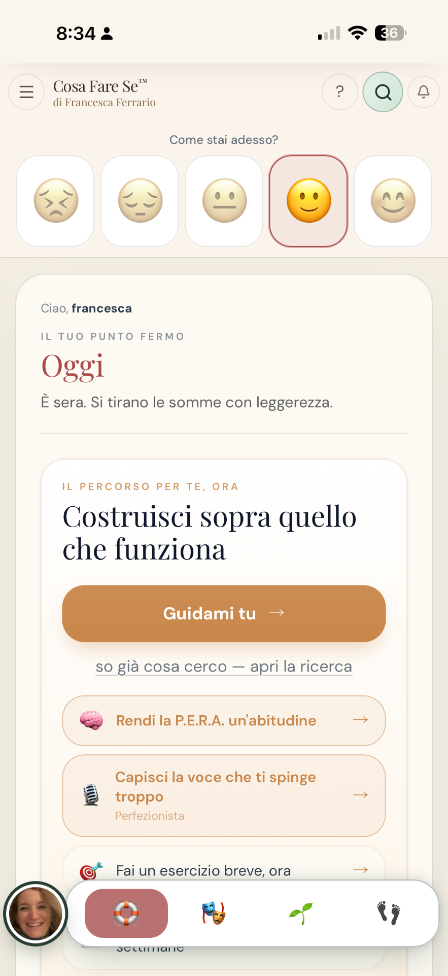 Anteprima Se stai bene dentro l'app